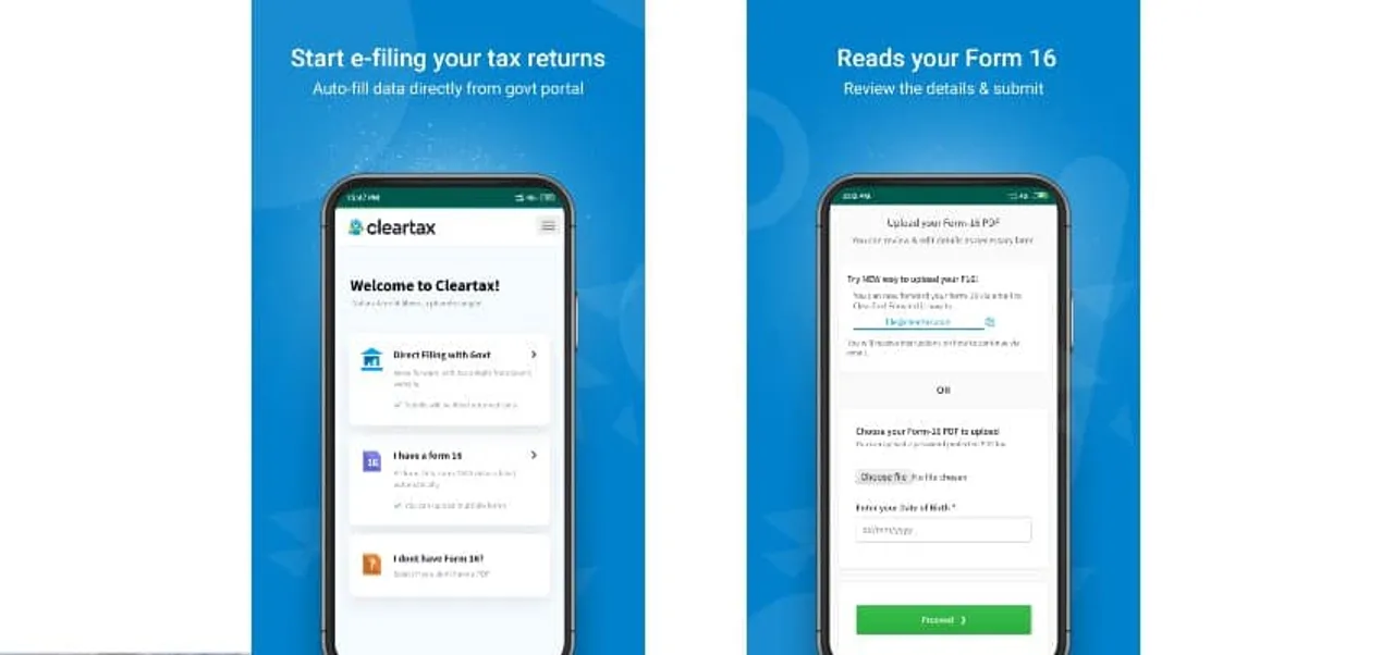 ClearTax mobile app to file Income Tax Return