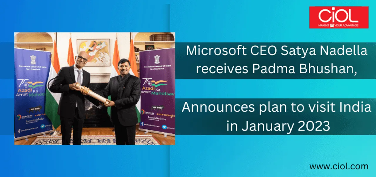 Microsoft CEO Satya Nadella receives Padma Bhushan