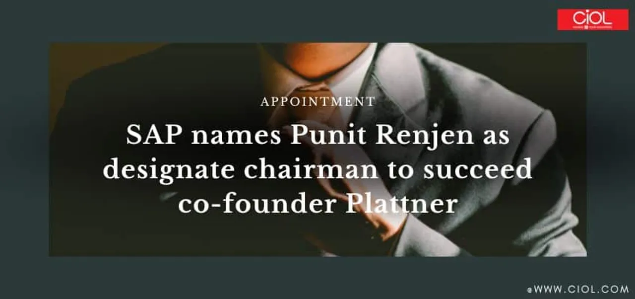 SAP names Punit Renjen as designated chairman to succeed co founder Plattner 1