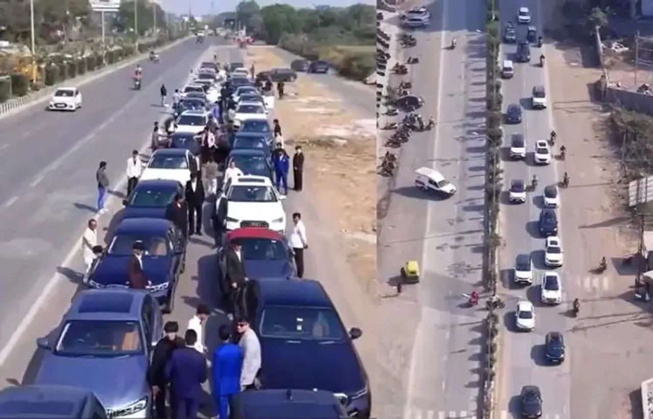 Surat teens celebrate farewell in luxury cars, violate traffic rules
