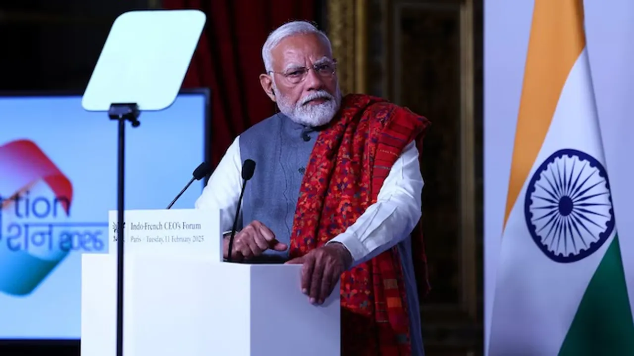 PM Modi addresses India-France CEOs Forum with French President in Paris