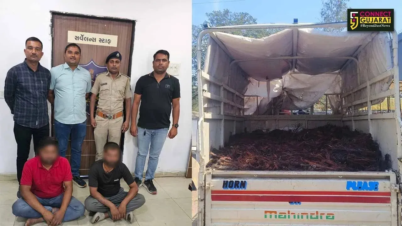 Police detain two men with suspected stolen copper cable in Ankleshwar