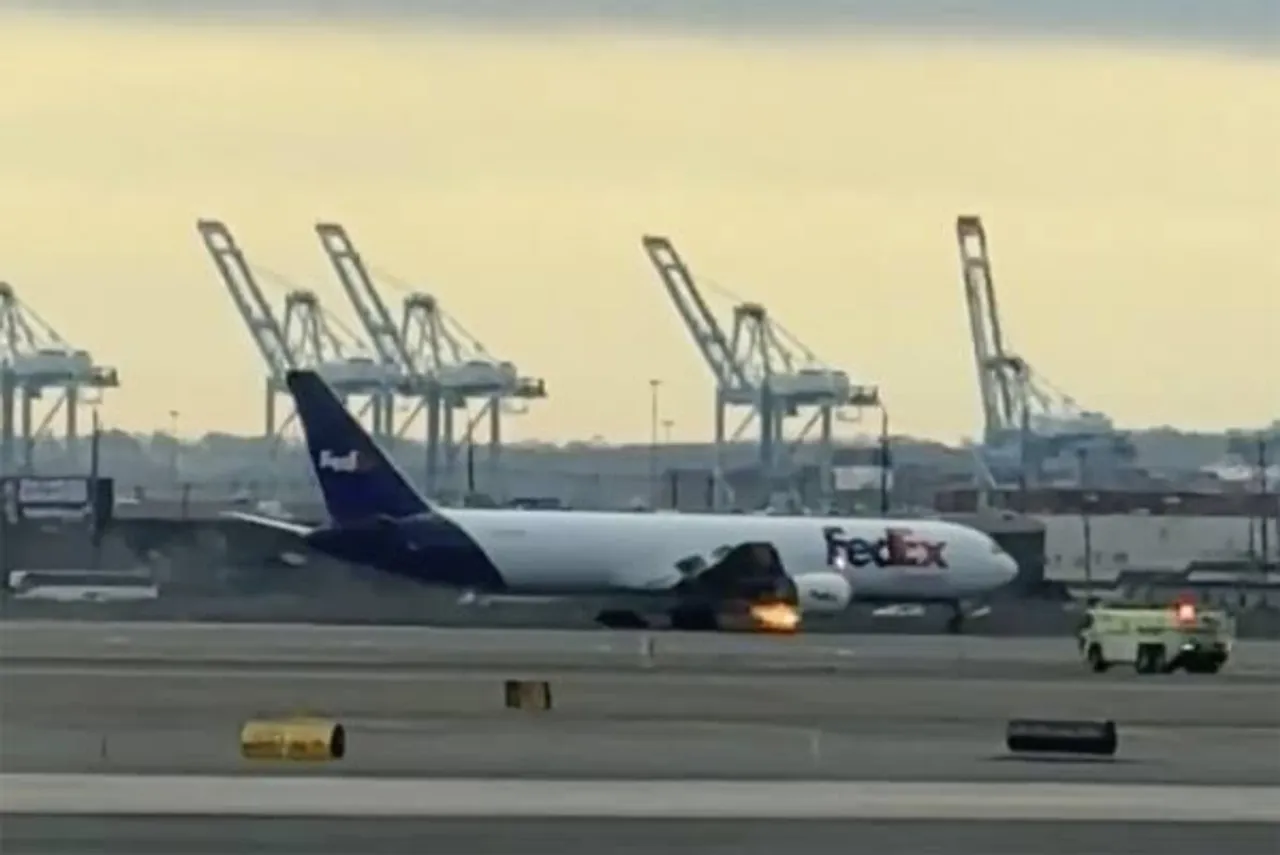 FedEx cargo plane catches fire mid-air after bird strike
