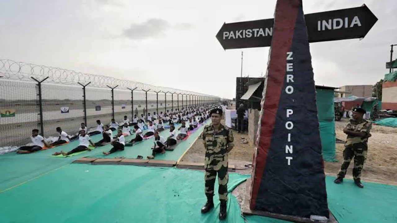 Gujarat: International Yoga Day celebrated at Indo-Pak border 