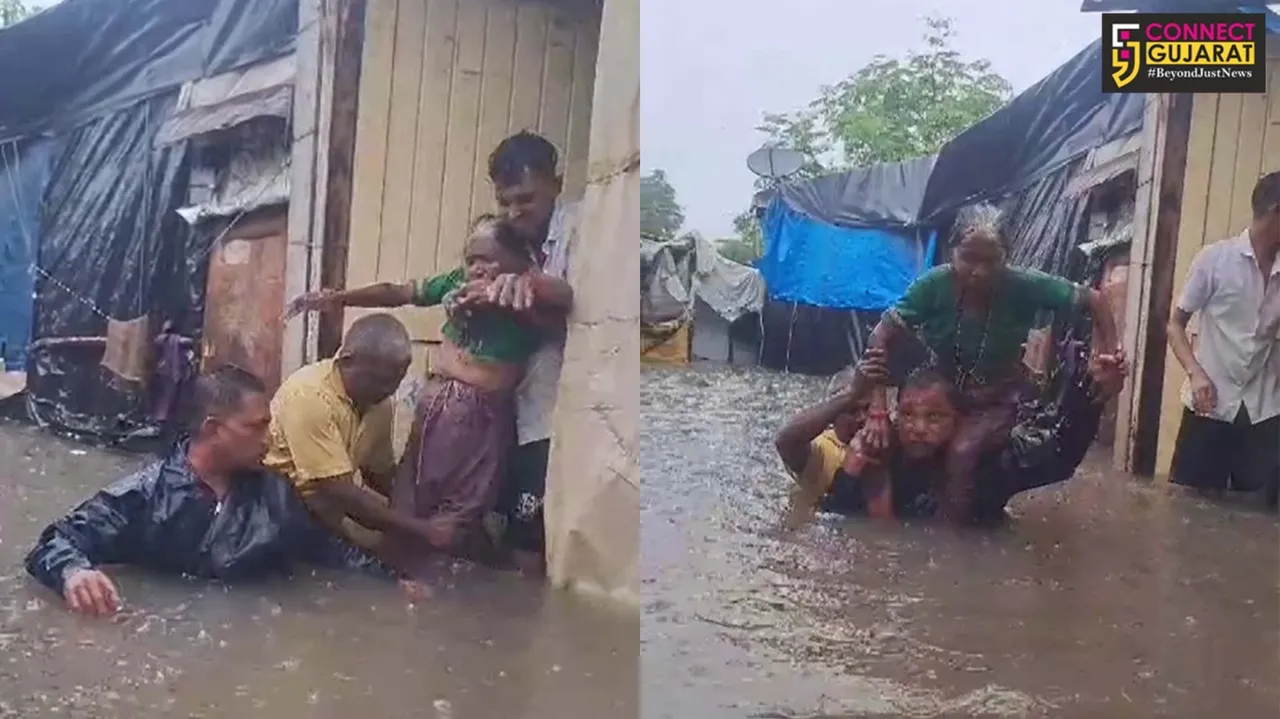 Ankleshwar: An elderly woman got rescued by the fire brigade in Sanjaynagar area