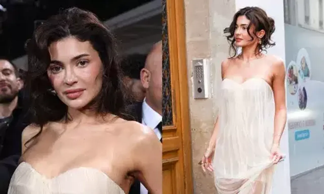 Kylie Jenner goes Sheer in Strapless Corset Dress at Jean Paul Gaultier Spring 2024 Couture Show in Paris