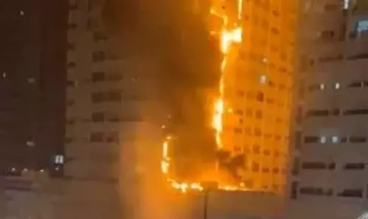 Fire engulfs high-rise in United Arab Emirates