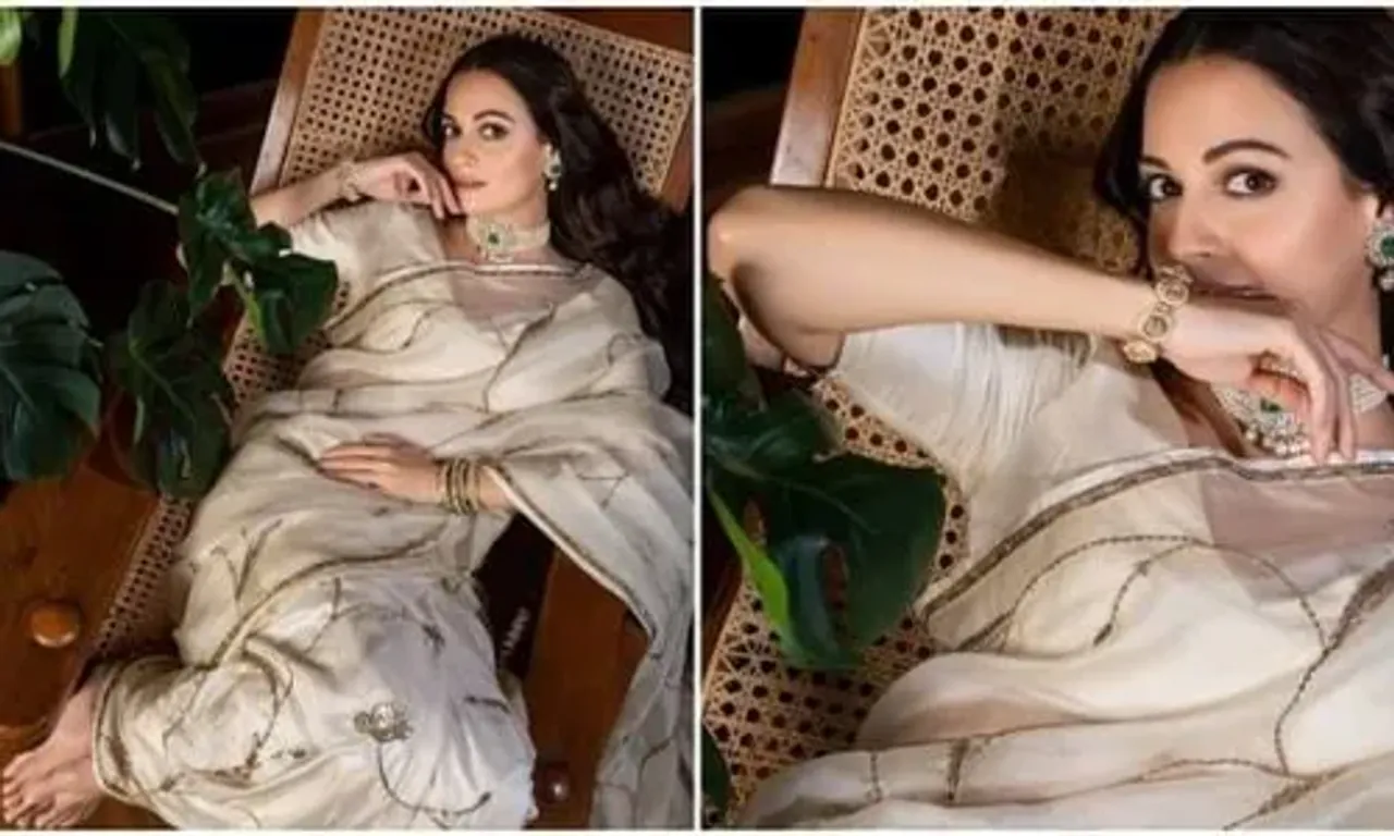 Dia Mirza’s white silk saree is all about sustainable fashion