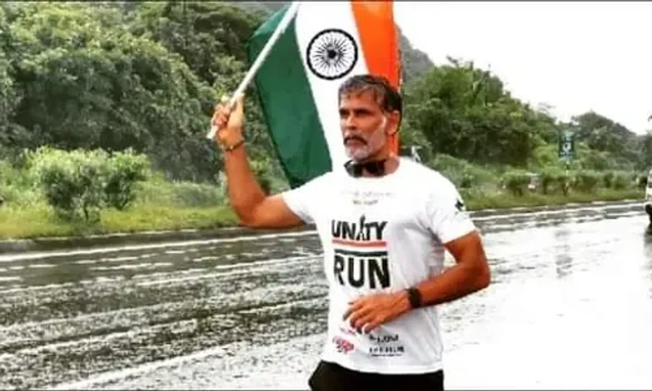 Well known actor model and health enthusiast Milind Soman run for national unity from Mumbai to the Statue of Unity