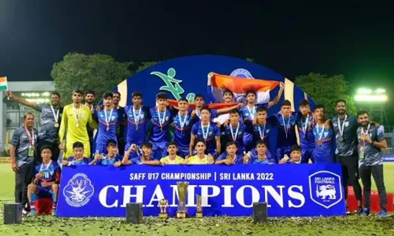 In Football, India beat Nepal 4-0 to clinch SAFF U-17 Championship Title in Colombo