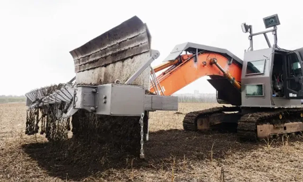 Ukraine tests homemade vehicle to speed up demining