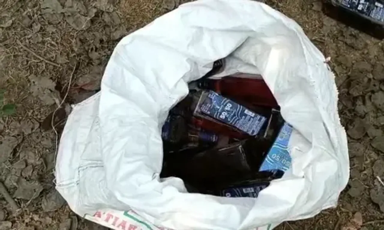 Vadodara Taluka police found liquor hidden inside a pit at Sherkhi village