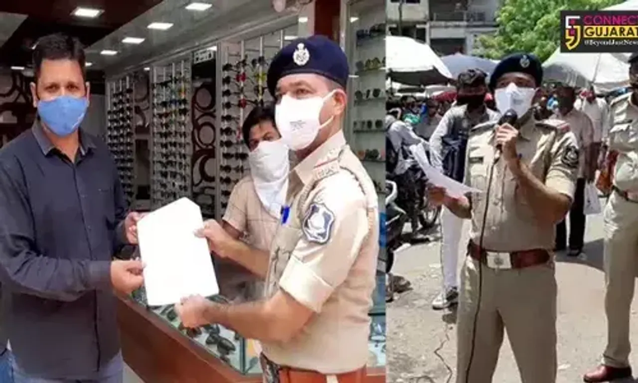 Vadodara police start awareness campaign to speed up vaccination drive specially in small and big traders