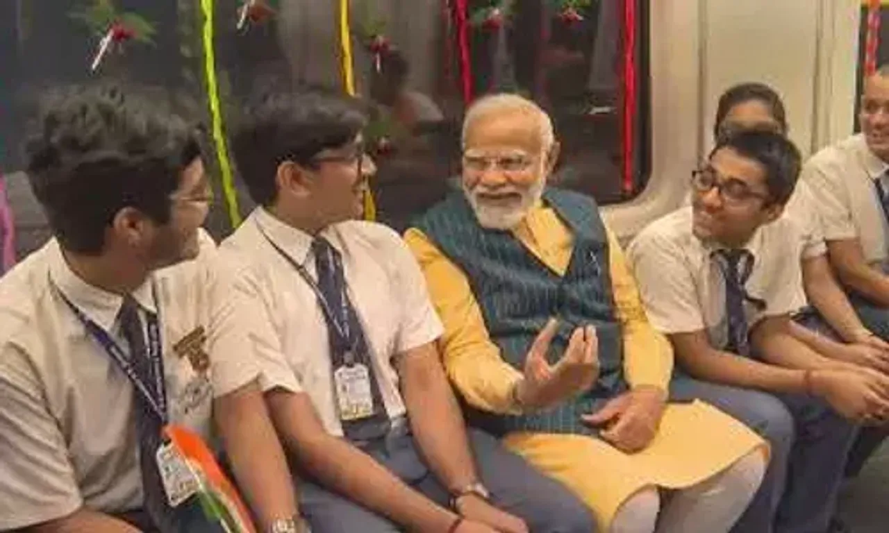 Prime Minister Narendra Modi inaugurates multiple connectivity projects worth 15,400 crore rupees, including India's first underwater metro rail service in Kolkata