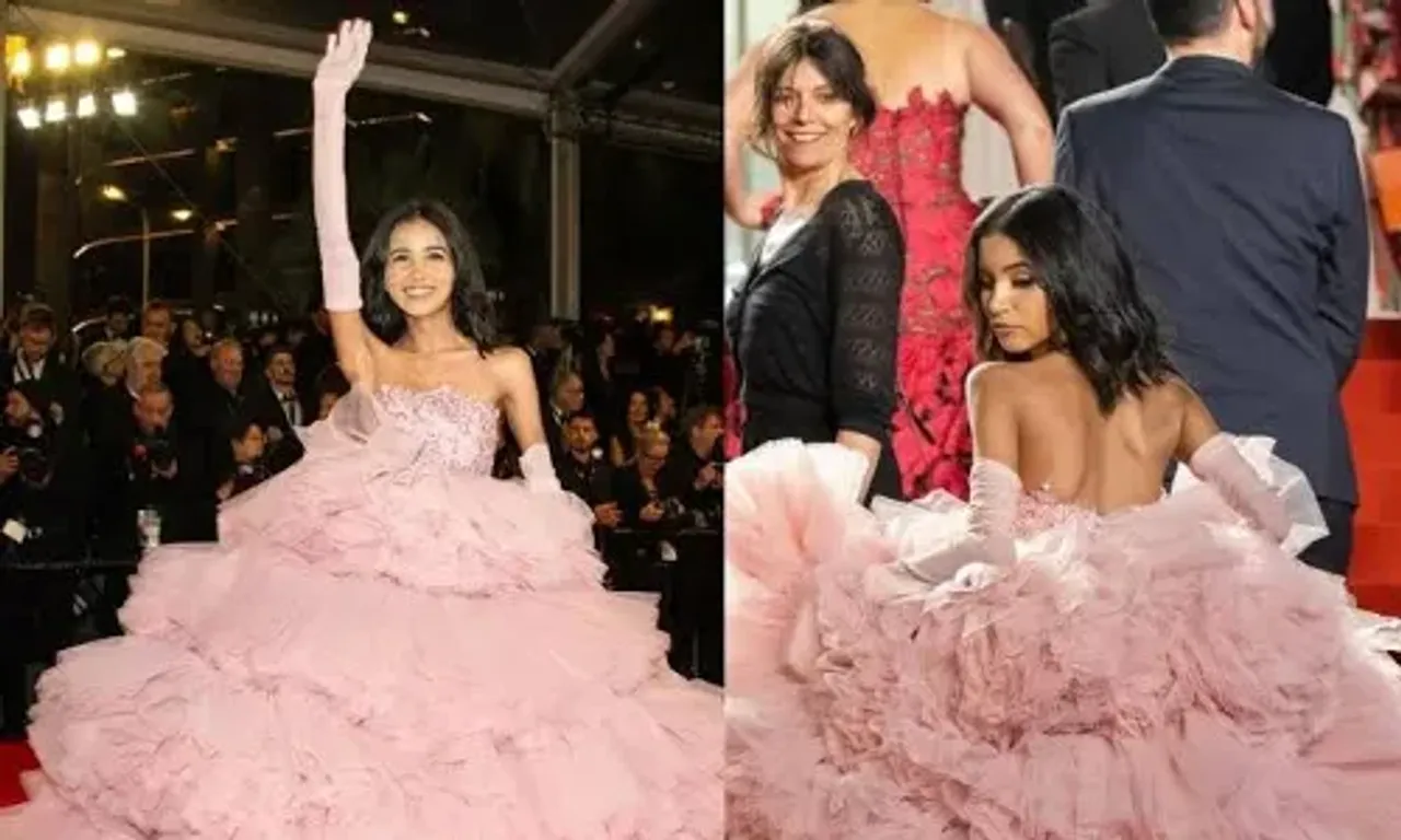 Delhi fashion influencer Nancy Tyagi makes history as she becomes first to stitch her own outfit at Cannes Film Festival