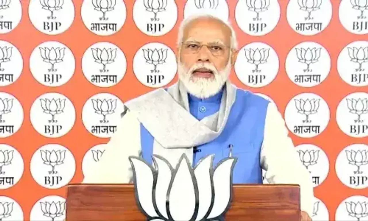 PM Modi addresses BJP workers about the budget and self-made India