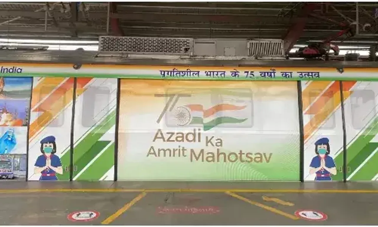 To honour the 'Azadi Ka Amrit Mahotsav,'Delhi Metro launched a special train