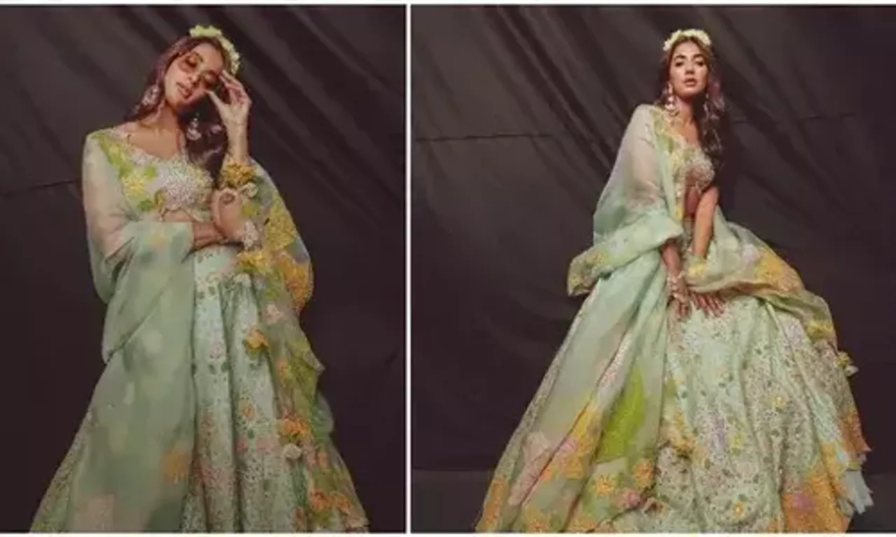 Pooja Hegde lives her Disney princess moment in floral pastel lehenga at Lakme Fashion Week