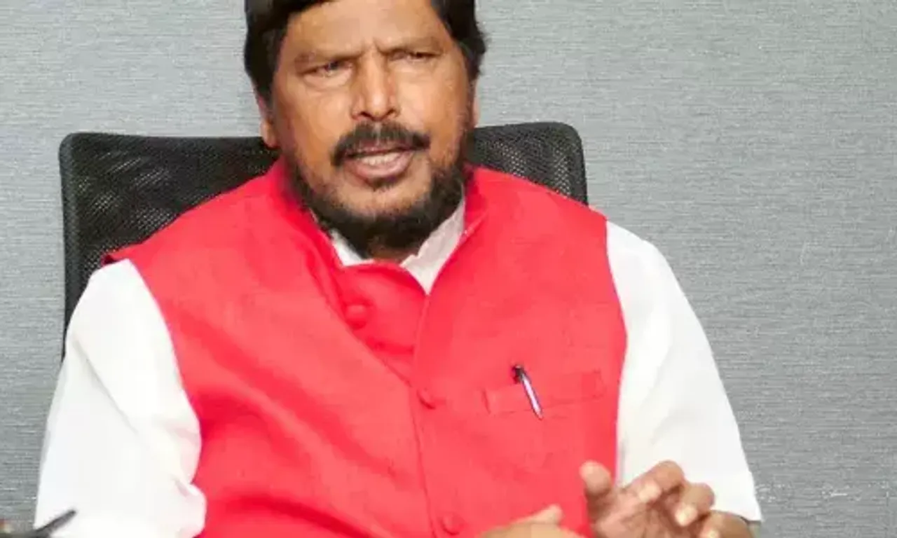 Ramdas Athawale Minister of State for Social Justice and Empowerment on a visit to Vadodara