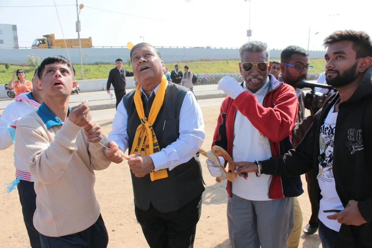 Divyang children celebrates kite festival