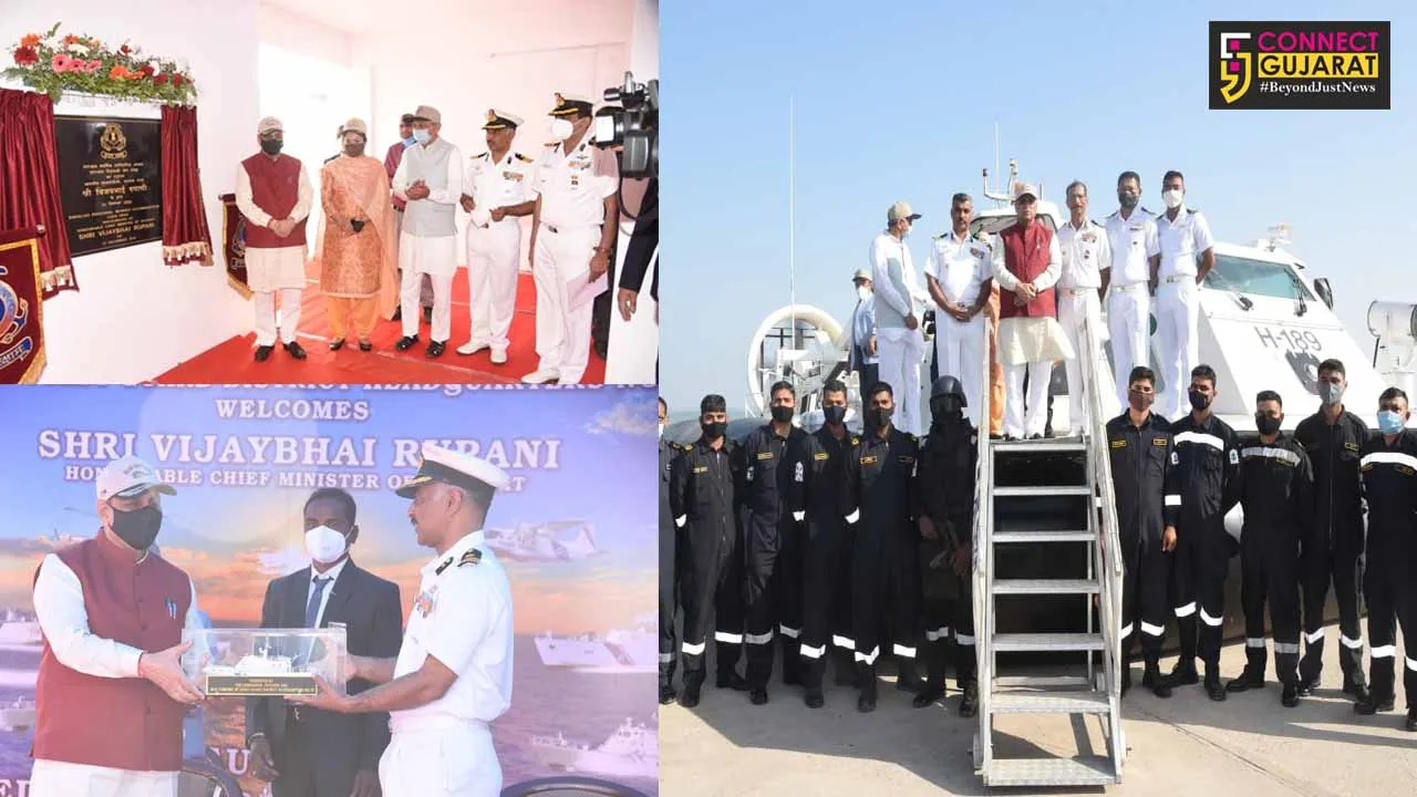 Gujarat CM Vijaybhai Rupani inagurates Indian Coast Guard Married Accommodation at Okha