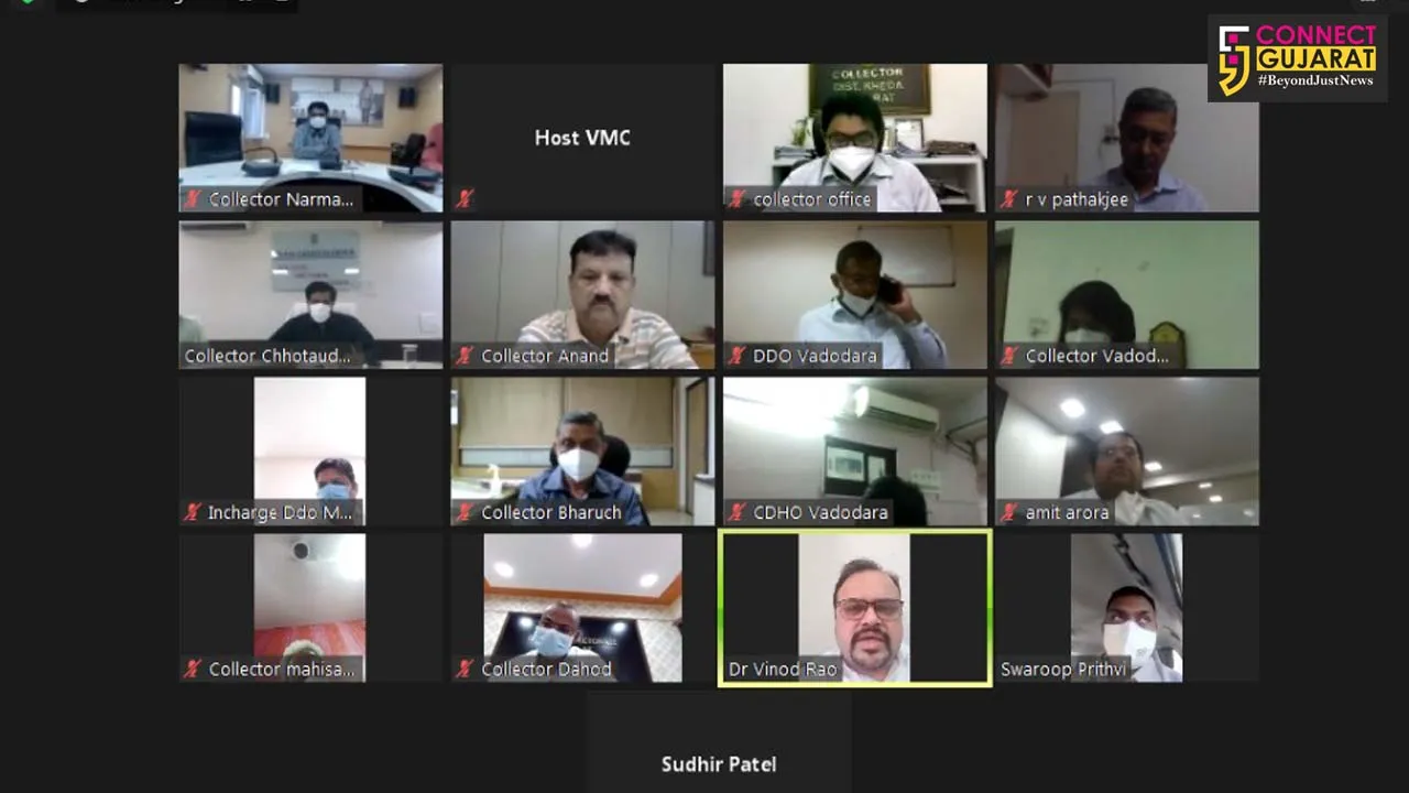 OSD video conference with collectors in view of patients inflow from other districts in Vadodara