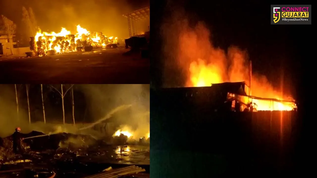 Paper mill near Karjan caught fire on Friday night