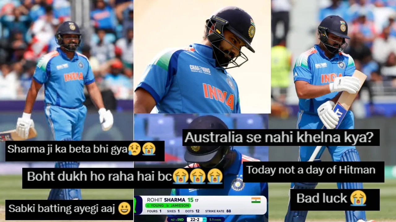 ''बड़ी टीमों के खिलाफ हो जाता है फुस्स'' , Rohit Sharma ने गलत शॉट्स खेलकर 15 रनों पर गंवाया विकेट, फैेंस ने X पर दिए कुछ ऐसे रिक्शन 