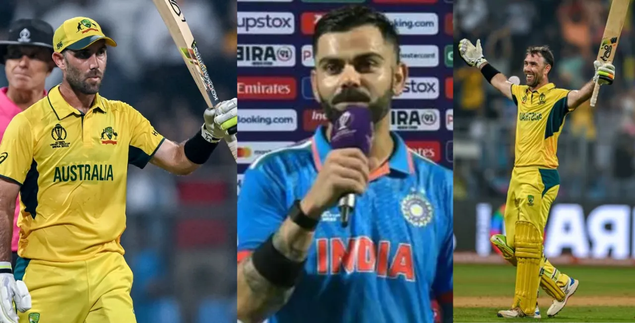 virat kohli post on glenn maxwell on his double hundred runs against afghanistan