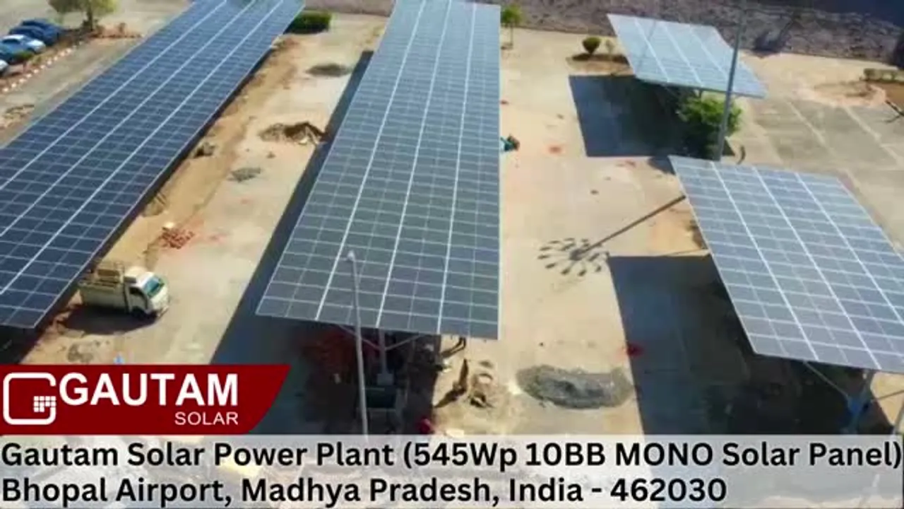 Gautam Solar Supplies High Efficiency Solar Panels To Bhopal Airport