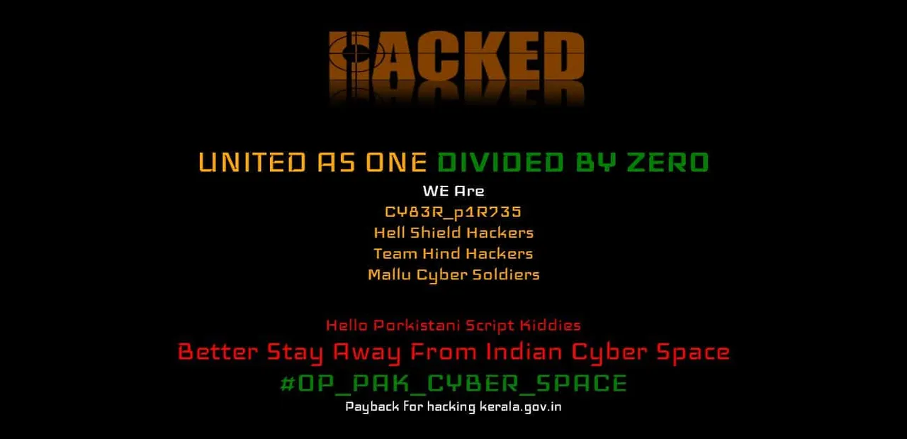 Indian hackers hit back at Pakistan
