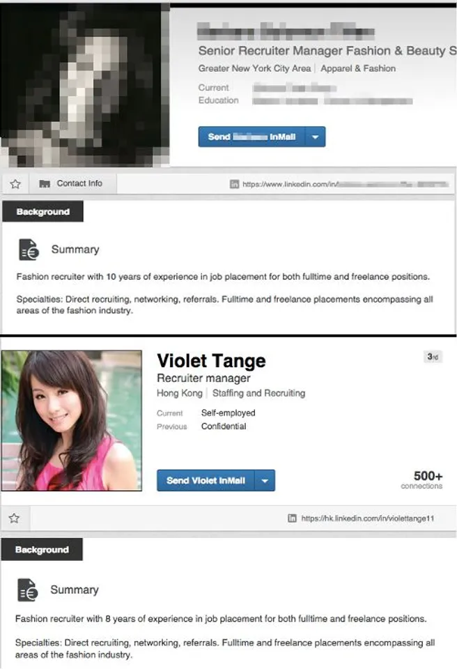 linkedin fake profiles