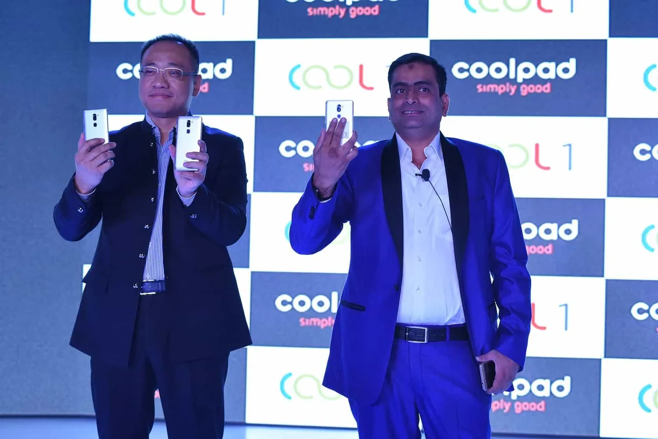 James Du Global CEO Coolpad Group and Syed Tajuddin CEO Coolpad India launching Coolpad Cool