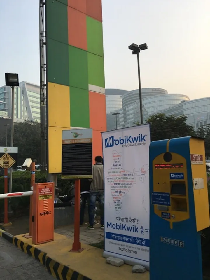 MobiKwik at Cyber Hub Parking.