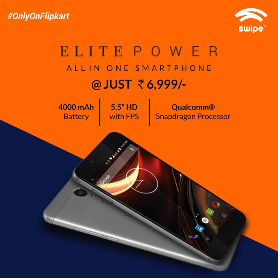 Swipe launches ELITE Power with 4000mAh battery at Rs. 6,999