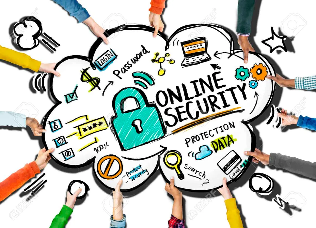 Online Security Protection Internet Safety Support Team Concept Stock Photo