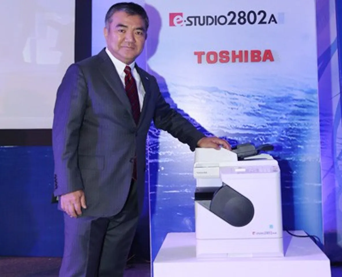 Mr. Isao Sugehara Chief Marketing Executive Toshiba TEC Corporation launches Toshibas A sized MFP with A capabilities resized