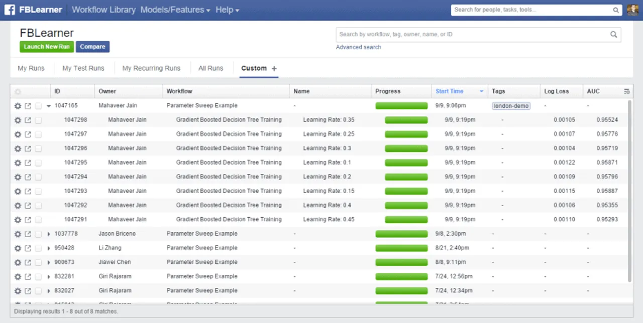 Facebook Learner Flow