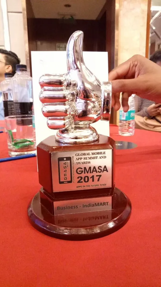 Indiamart Grabs The Best Business App Award at Gmasa 2017