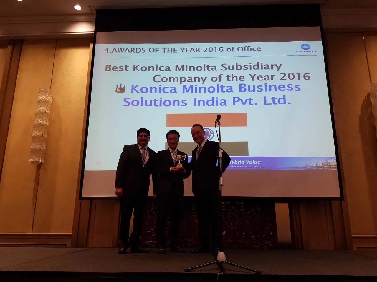 Konica Minolta Gets Best Subsidiary Company of the Year 2016 Award
