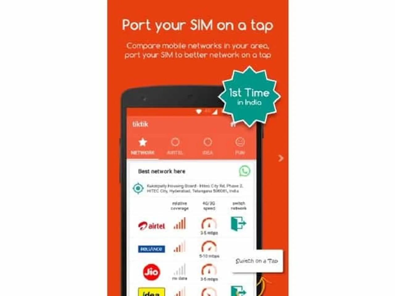 tiktik, app that help you pick the ‘right network’