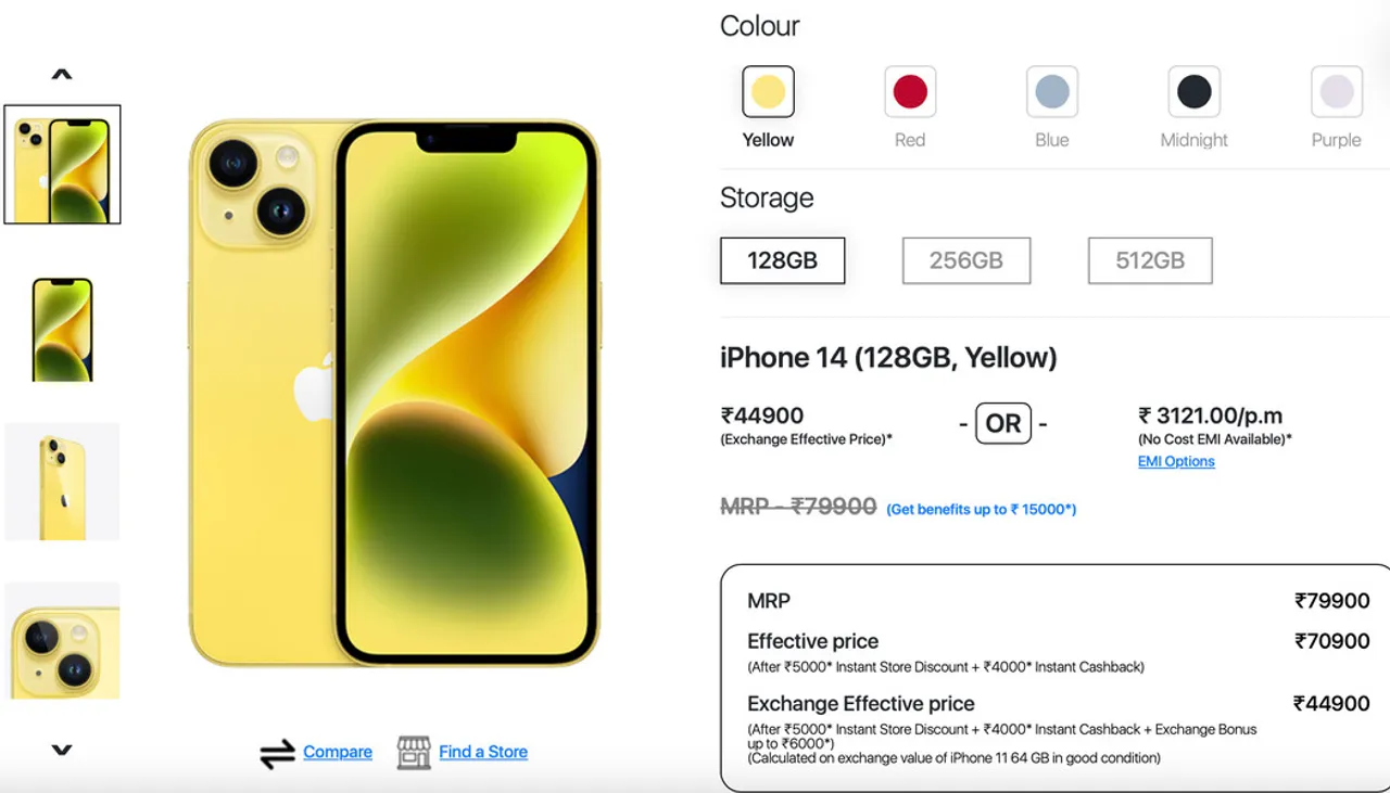 Redington to Offer New iPhone 14 and iPhone 14 Plus in Yellow Colour