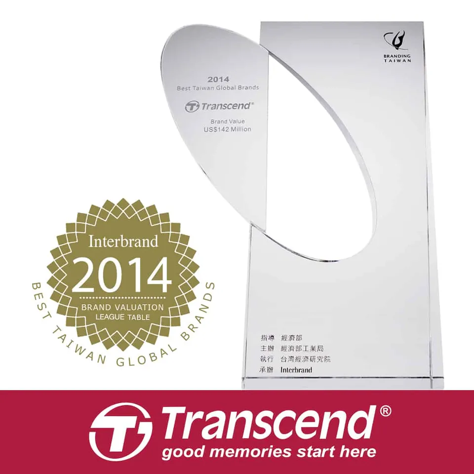 Transcend wins Interbrand's Best Taiwan Global Brands for 8th consecutive year