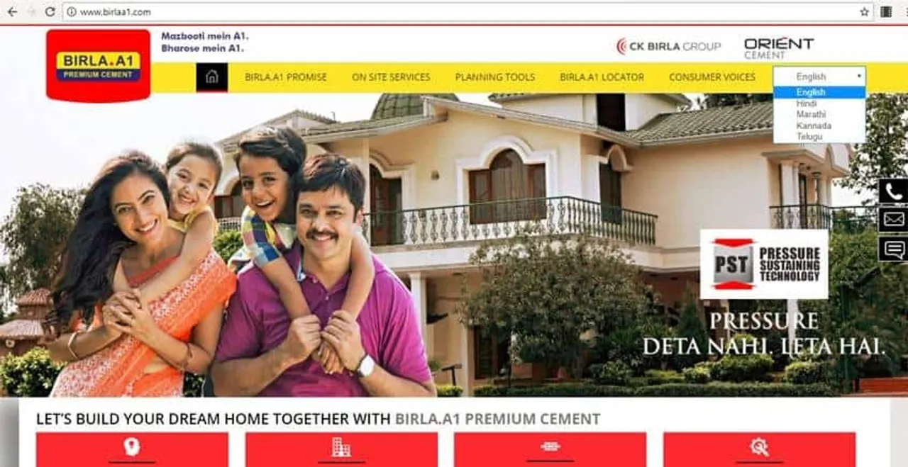 Birla A1 Cement Launched A New Multilingual Website