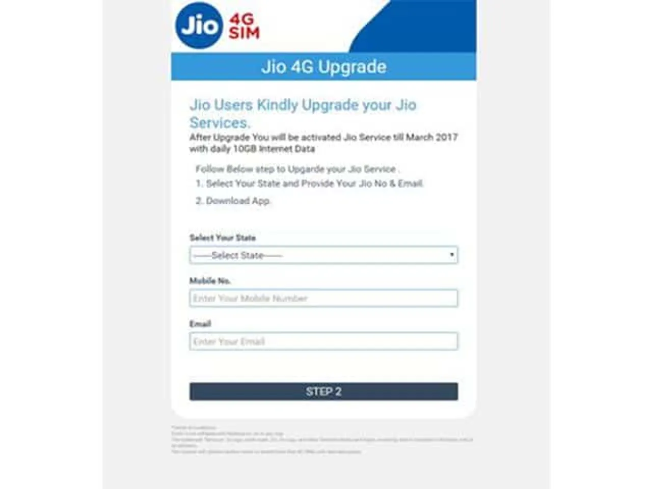 This message from Reliance Jio is a hoax