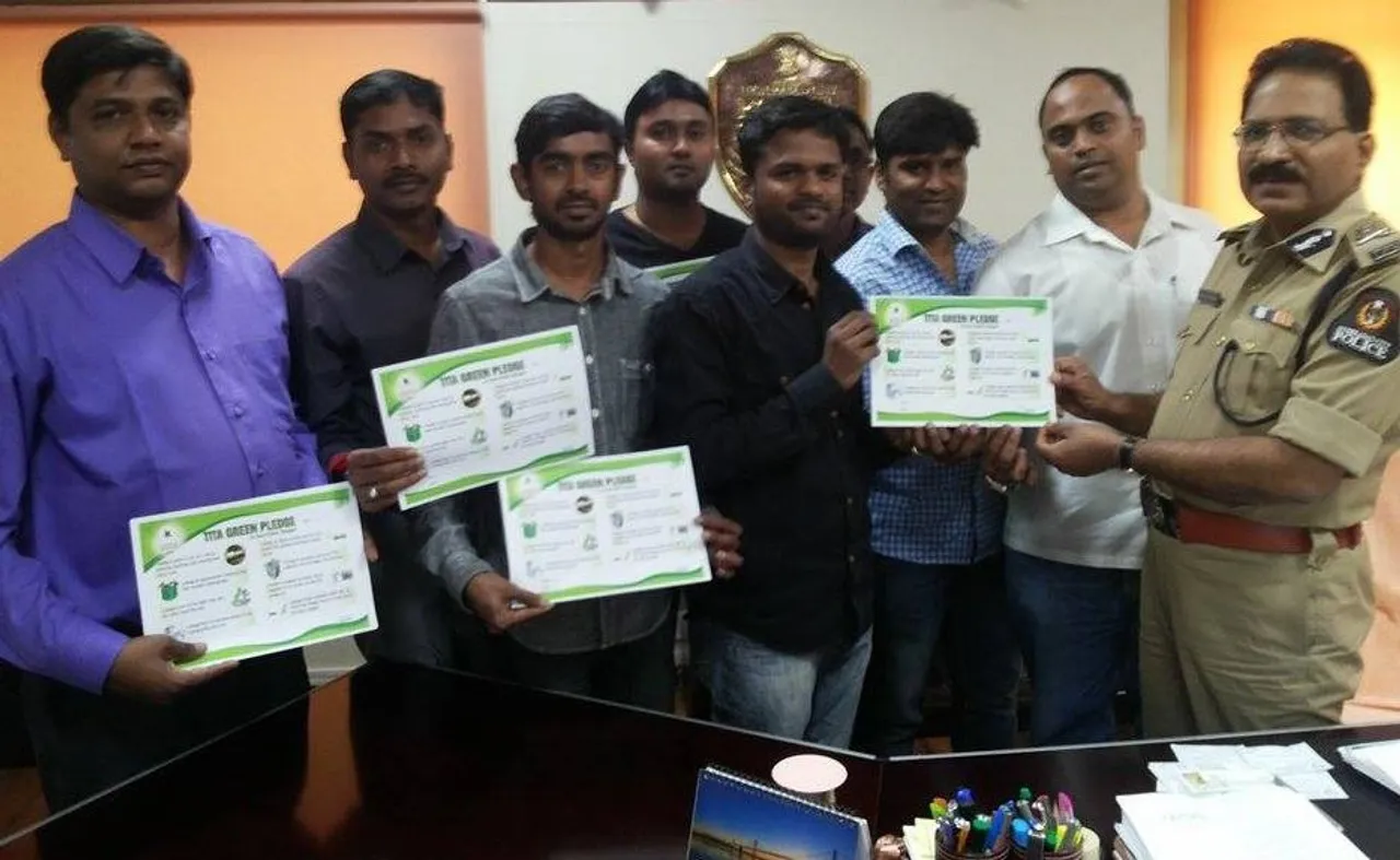 Hyderabad Police and Anti-Corruption pledge green Telangana with TITA