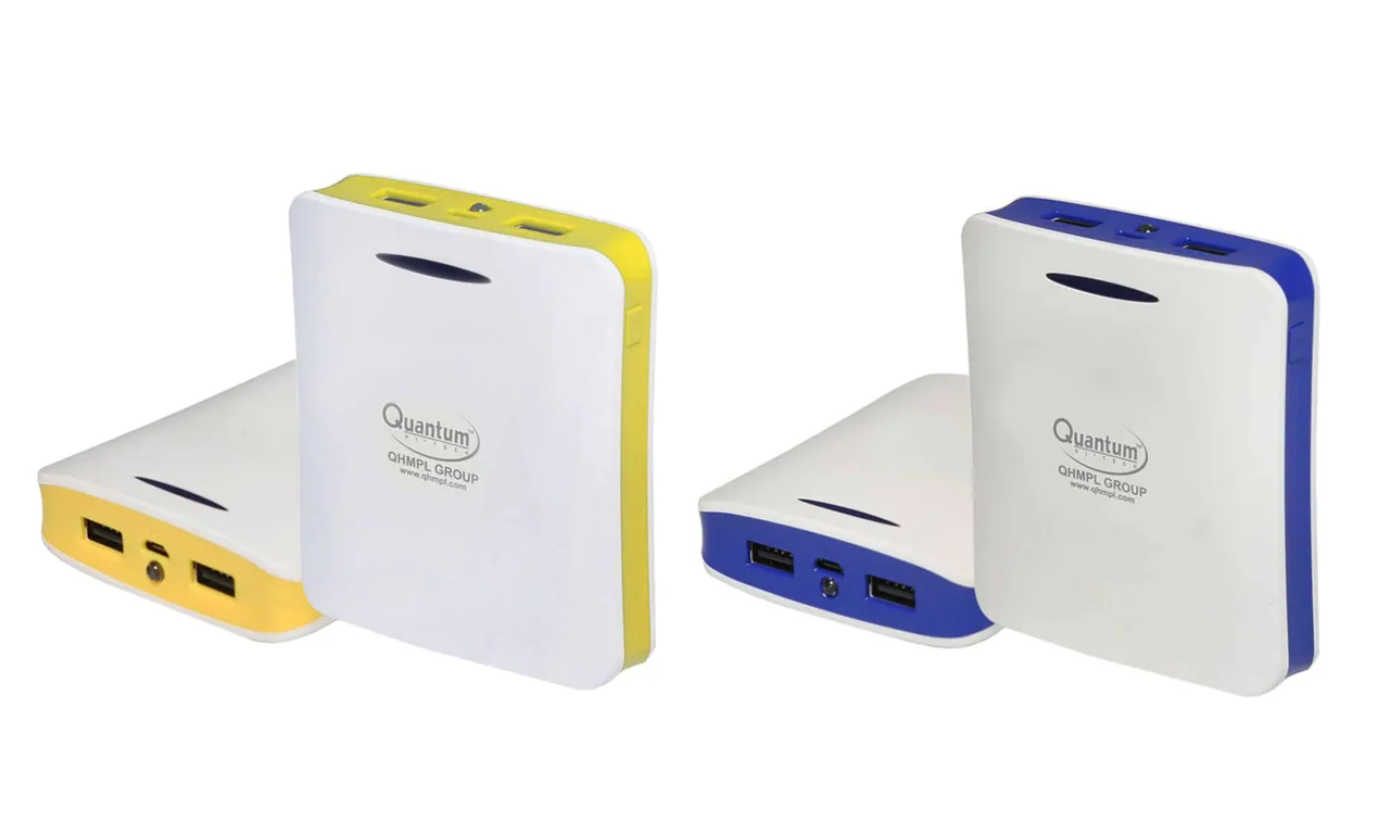 Quantum Comes with 10400mah Power bank priced at Rs. 1499/-