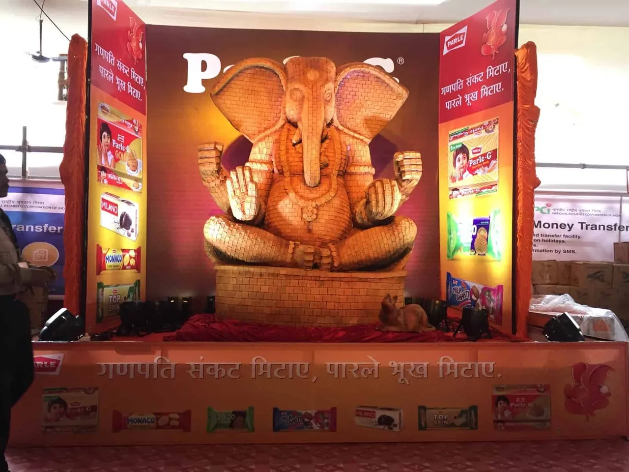 Parle Products builds India's first crowd sourced #BiscuitGaneshaat at Mumbai's Lalbaug Pandal