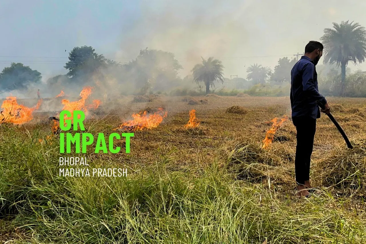 Stubble Burning near bhopal