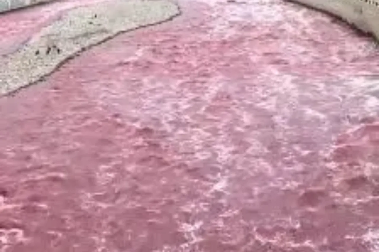 The waters of the Rimac River in Lima, Peru, blushed a bright redCredit: X/@weathermonitors